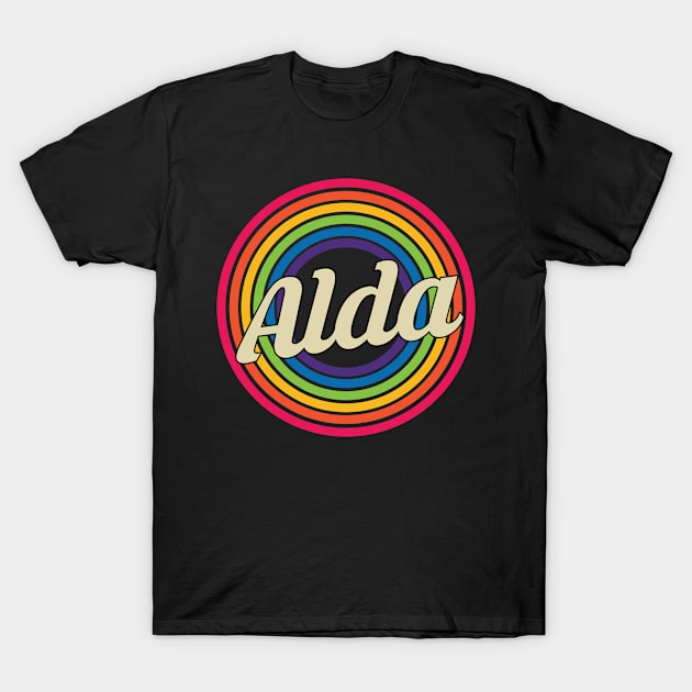 Alda - Retro Rainbow Style T-Shirt by MaydenArt